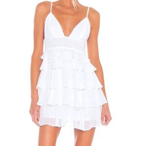 Roxanne ruffled mini dress by NBD in white size S